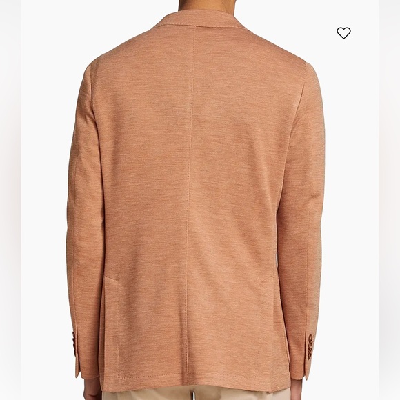 Loro Piana x Saks Fifth Avenue Chiffon Orange Wool Sport Coat Italy 46 L - Picture 4 of 15